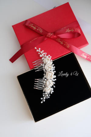 Diadema cu flori, Accesorii bujori, Bujori mireasa,accesorii par, accesorii par handmade, accesorii par mireasa, bijuterii mireasa, bijuterii par, diademe handmade, diademe mireasa, diademe perle, modele accesorii par, pieptan mireasa cu flori, piepteni par,  Accesoriu par mireasa cu flori, Bijuterii mireasa, Agrafa par mireasa, DIADEMA MIREASA, PIEPTAN VOAL MIREASA, ACCESORIU COC MIREASA, ACCESORII LOVELY 4 U [9]