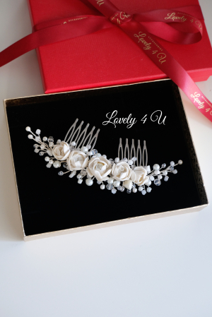 Diadema cu flori, Accesorii bujori, Bujori mireasa,accesorii par, accesorii par handmade, accesorii par mireasa, bijuterii mireasa, bijuterii par, diademe handmade, diademe mireasa, diademe perle, modele accesorii par, pieptan mireasa cu flori, piepteni par,  Accesoriu par mireasa cu flori, Bijuterii mireasa, Agrafa par mireasa, DIADEMA MIREASA, PIEPTAN VOAL MIREASA, ACCESORIU COC MIREASA, ACCESORII LOVELY 4 U [6]