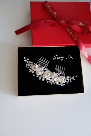 Diadema cu flori, Accesorii bujori, Bujori mireasa,accesorii par, accesorii par handmade, accesorii par mireasa, bijuterii mireasa, bijuterii par, diademe handmade, diademe mireasa, diademe perle, modele accesorii par, pieptan mireasa cu flori, piepteni par,  Accesoriu par mireasa cu flori, Bijuterii mireasa, Agrafa par mireasa, DIADEMA MIREASA, PIEPTAN VOAL MIREASA, ACCESORIU COC MIREASA, ACCESORII LOVELY 4 U [20]