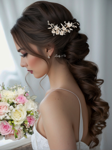 agrafe cu perle pentru mireasa, agrafe coc mireasa  cu flori, agrafe cu perle , perle , agrafe cu perle coc mireasa, agrafe cu perle si flori, set agrafe par, Accesoriu mic mireasa, bijuterii minimaliste, Diadema mireasa, pieptăn voal mireasa, accesoriu coc mireasa, accesorii , accesoriu păr mireasă, pieptene clasic mireasa [17]