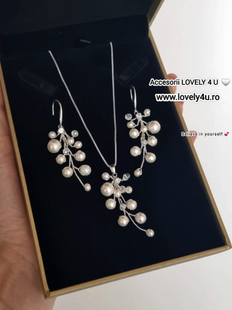 CERCEI - Bijuterii mireasa, Cercei lungi mireasa, CERCEI cu PERLE, cercei lovely 4u, cercei cluj mireasa, cercei discreti, cercei eleganti mireasa, cercei handmade, cercei mireasa, cercei picaturi mireasa,