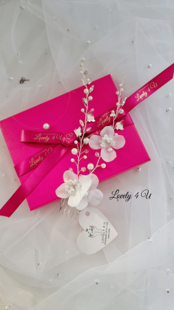 PIEPTAN MIREASA, DIADEMA MIREASA, ACCESORIU PAR MIREASA, ACCESORII DE PAR MIRESE, ACCESORII NUNTA, ACCESORII CU PERLE, DIADEMA CU PERLE, PIEPTAN VOAL MIREASA, BIJUTERII PAR MIREASA, CORONITA, TIARA [11]