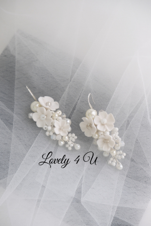 LORENA - CERCEI CU FLORI si cristale swarovski [4]