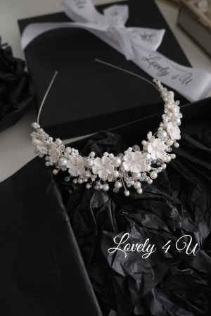 tiara cu flori mireasa, tiara flori mici, TIARA MIREASA, CORONITA MIREASA CU FLORI, CORONITA MIREASA CU PERLE, TIARA MIREASA HANDMADE, SET ACCESORII MIREASA, SET BIJUTERII MIREASA, CORONITA SI CERCEI MIREASA, SET DIADEMA SI CERCEI MIREASA, ACCESORII PER MIREASA, TIARA [24]