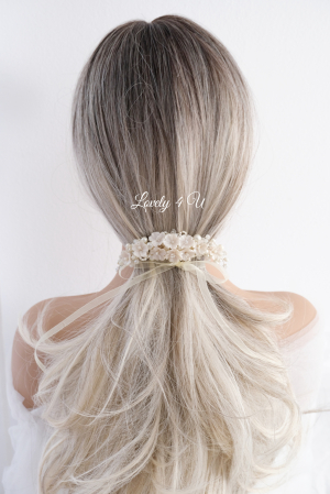 Diadema cu flori, diadema mireasa cu flori, pieptan decorativ mireasa, accesoriu cu flori, accesoriu par mireasa, agrafa mireasa, [15]