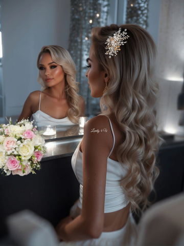 ACCESORIU BOEM MIREASA, ACCESORII LOVELY 4 U, BIJUTERII MIREASA,accesoriu coc mireasa, accesoriu păr mireasă,accesoriu par romantic, pieptene flori mireasa, DIADEMA MIREASA, pieptene auriu mireasa [3]