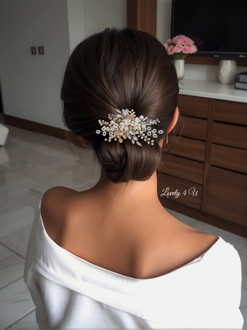 REDUCERI SI LICHIDARE STOC - ACCESORIU BOEM MIREASA, ACCESORII LOVELY 4 U, BIJUTERII MIREASA,accesoriu coc mireasa, accesoriu păr mireasă,accesoriu par romantic, pieptene flori mireasa, DIADEMA MIREASA, pieptene auriu mireasa