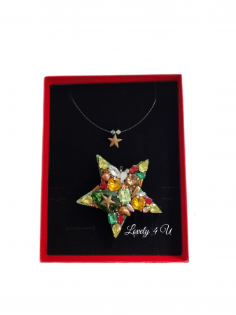choker swarovski, brosa stea, accesorii lovely 4 u, bijuterii de craciun, colier la baza gatului, colier pe fir transparent, set bijuterii swarovski, cadou unic, brose handmade, brose handmade colorate de craciun, brose pietre semipretioase, cadouri copii craciun, cadouri craciun, cadouri de craciun, cadouri de craciun pentru copii, cadouri de craciun pentru fete, BROSA STEA, BROSA  STELUTA DE CRACIUN, BROSA PIETRICELE, BOSE DAMA, BROSA FEMEI, [10]