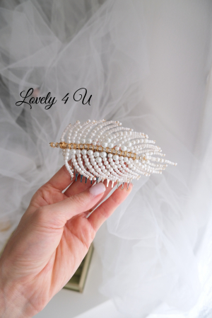 AGRAFA MIREASA CU PERLE, ACCESORII LOVELY 4 U, DIADEMA MIREASA, BIJUTERII MIREASA, MIREASA 2023, PIEPTANE MIREASA, ACCESORII COC MIREASA, PIEPTAN VOAL MIREASA, ACCESORII VOAL, VOAL MIREASA, ACCESORII [2]