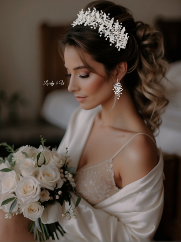 accesorii handmade, accesorii nunta, accesorii par mireasa, accesoriu par cu frunzulite, accesoriu par desfacut mireasa, aranjamente par, bijuterii mireasa, bijuterii par, bridal hairstyles, coafuri mirese, coronita mireasa, coronita printesa, de pus in par, decoratiuni par mireasa, diademe mireasa, tiara mireasa Descriere Informații suplimentare Recenzii (0) [5]