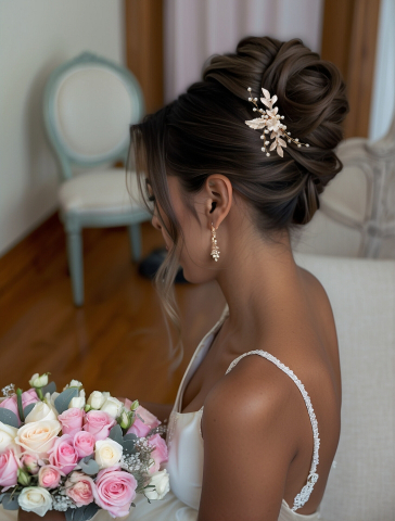 Accesorii Lovely 4 U, Accesorii de păr cu flori, Accesorii mireasă de lux, Diadema cu elemente Swarovski, bijuterii Swarovski, agrafă par, Accesoriu mic de par, [18]