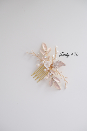 Accesorii Lovely 4 U, Accesorii de păr cu flori, Accesorii mireasă de lux, Diadema cu elemente Swarovski, bijuterii Swarovski, agrafă par, Accesoriu mic de par, [8]
