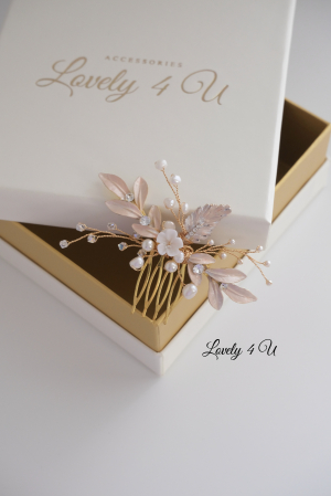 Accesorii Lovely 4 U, Accesorii de păr cu flori, Accesorii mireasă de lux, Diadema cu elemente Swarovski, bijuterii Swarovski, agrafă par, Accesoriu mic de par, [13]