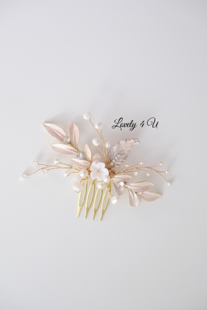 Accesorii Lovely 4 U, Accesorii de păr cu flori, Accesorii mireasă de lux, Diadema cu elemente Swarovski, bijuterii Swarovski, agrafă par, Accesoriu mic de par, [15]