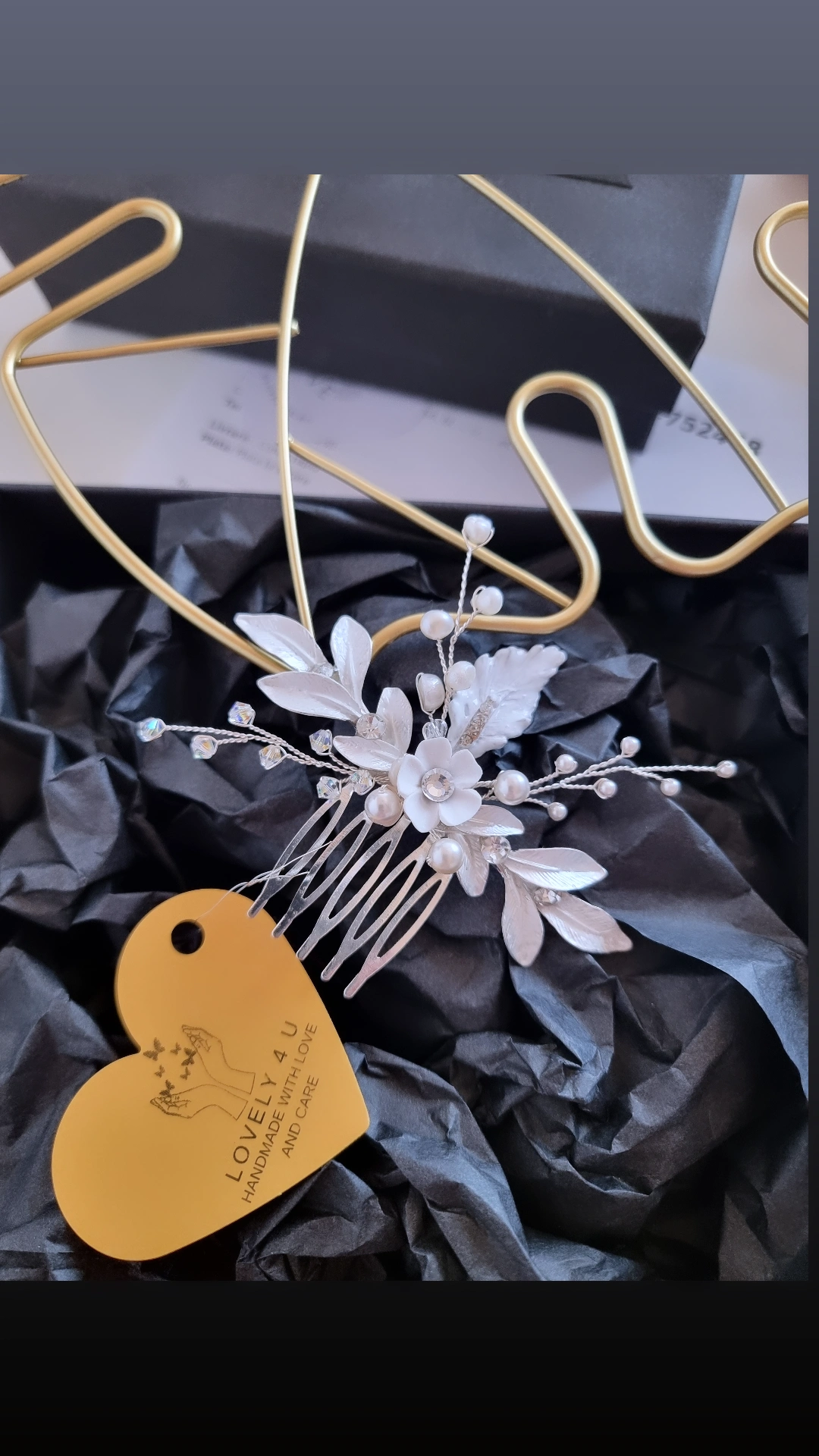 Accesorii Lovely 4 U, Accesorii de păr cu flori, Accesorii mireasă de lux, Diadema cu elemente Swarovski, bijuterii Swarovski, agrafă par, Accesoriu mic de par, [4]