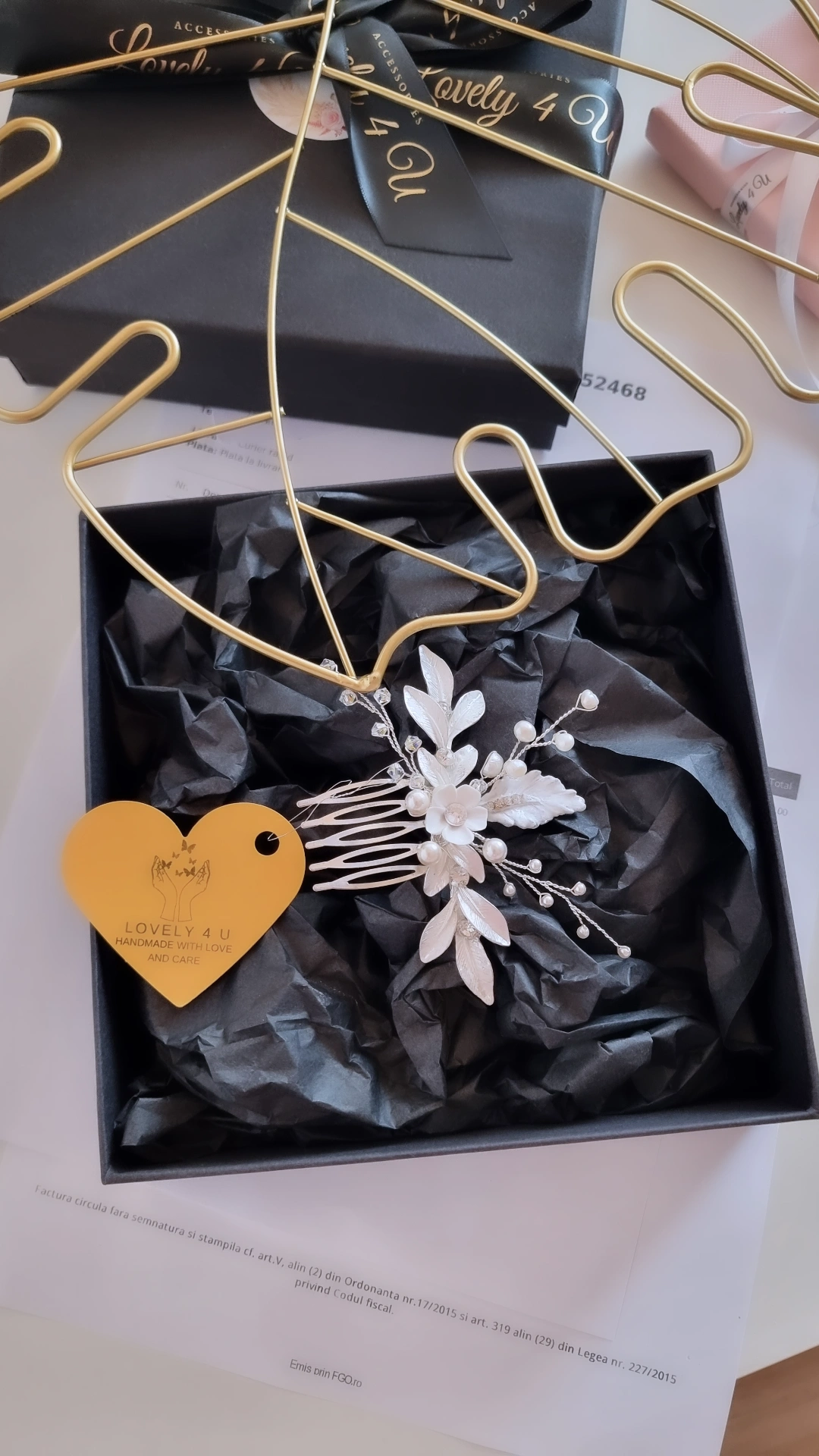 Accesorii Lovely 4 U, Accesorii de păr cu flori, Accesorii mireasă de lux, Diadema cu elemente Swarovski, bijuterii Swarovski, agrafă par, Accesoriu mic de par, [8]
