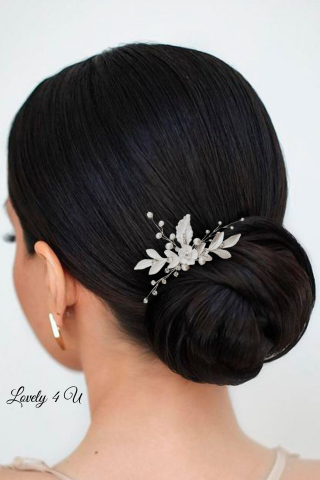 Accesorii Lovely 4 U, Accesorii de păr cu flori, Accesorii mireasă de lux, Diadema cu elemente Swarovski, bijuterii Swarovski, agrafă par, Accesoriu mic de par, [6]