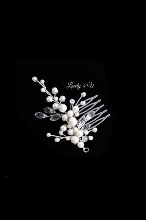 pieptene cu perle,  accesoriu mic cu perle, diadema mireasa, perle, pieptene,  accesorii personalizate, accesorii LOVELY 4 U, bijuterii mireasa, agrafa coc mireasa, accesoriu mic pentru mirese [1]