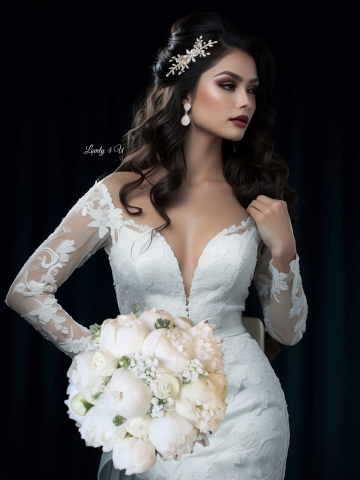 Cercei mireasa, Cercei Lovely 4 U, Bijuterii mireasa, Cercei eleganți cu pietricele, cercei picatura [7]