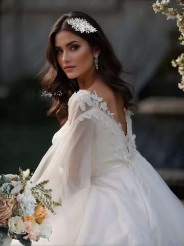 Agrafa cu perle albe, Accesorii cu perle albe, Coafuri mireasa, Diadema mireasa,Bijuterii mireasa, Agrafa cu perle mireasa, Pieptan voal mireasa , Coronita mireasa, Accesorii de par mireasa, Accesorii Lovely4U