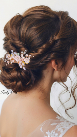 ACCESORIU BOEM MIREASA, ACCESORII LOVELY 4 U, BIJUTERII MIREASA,accesoriu coc mireasa, accesoriu păr mireasă,accesoriu par romantic, pieptene flori mireasa, pieptene flori pastel, pieptene roz mireasa [12]