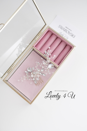 Accesoriu de par mireasa cu cristale swarovski, Accesorii Lovely 4 U, DIADEMA MIREASA, BIJUTERII MIREASA, ACCESORII PENTRU PAR MIREASA, AGRAFA PAR, ACCESORIU LATERAL CU PETRICELE, DIADEME SI COAFURI MIREASA, ACCESORIU COC MIREASA, DECORATIUNE PAR MIREASA, SET DIADEMA SI CERCEI, ACCESORII PENTRU MIRESE ROMANIA [9]