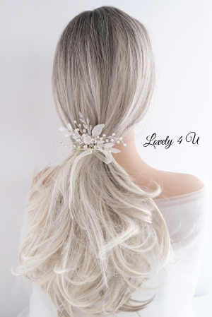 Accesorii Lovely 4 U, Accesorii de păr nuntă, diadema mică mireasa, pieptan cu frunze, pieptan cu flori mireasa, diadema cu frunze [7]