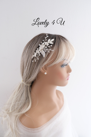 Accesorii Lovely 4 U, Accesorii de păr nuntă, diadema mică mireasa, pieptan cu frunze, pieptan cu flori mireasa, diadema cu frunze [11]