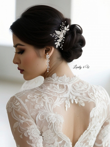 Accesorii Lovely 4 U, Accesorii de păr nuntă, diadema mică mireasa, pieptan cu frunze, pieptan cu flori mireasa, diadema cu frunze