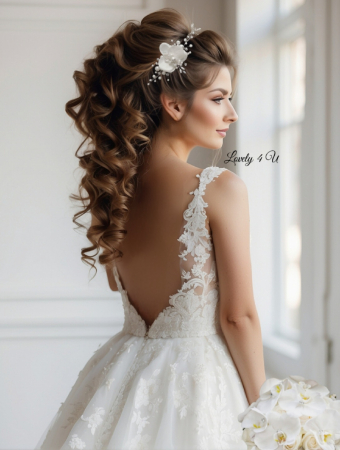 ACCESORII LOVELY4 U, DIADEMA MIREASA, COAFURA MIREASA, AGRAFA ORHIDEE, ACCESORII PAR ORHIDEE, ACCESORII DE PAR MIREASA, BIJUTERII ORHIDEE, FLORI ORHIDEE ALBA, ACCESORII CU FLORI ORHIDEE,TIARA, PIEPTAN [22]