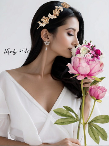 CORONITA MIREASA,CORONITA CU FLORI,DIADEMA MIREASA, DIADEMA , FLORI CIRES,  CORONITA CU FRUNZE AURII, BIJUTERII MIREASA, COAFURI MIREASA, ACCESORII PAR MIREASA, ACCESORII DE LUX MIREASA, SWAROVSKI [3]