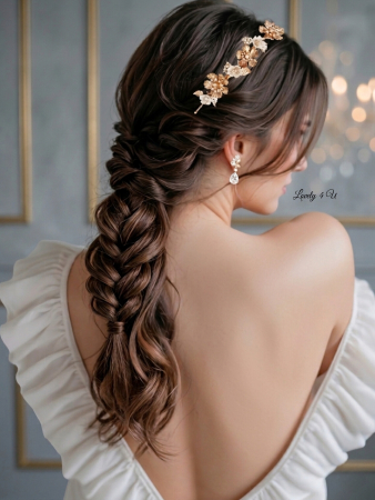 CORONITA MIREASA,CORONITA CU FLORI,DIADEMA MIREASA, DIADEMA , FLORI CIRES,  CORONITA CU FRUNZE AURII, BIJUTERII MIREASA, COAFURI MIREASA, ACCESORII PAR MIREASA, ACCESORII DE LUX MIREASA, SWAROVSKI