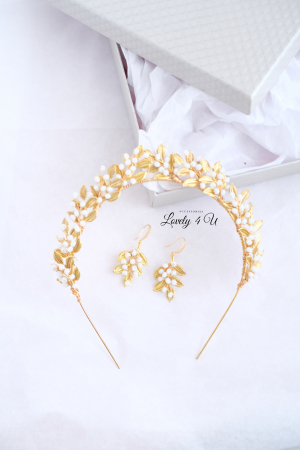CORONITA STIL GRECESC, ACCESORII STIL GRECESC, BIJUTERII STIL GRECESC, CORONITA CU FRUNZE, TIARA CU FRUNZE, FRUNZE AURII, ACCESORII FRUNZE AURI, TIARA FRUNZE AURI, ACCESORII LOVELY 4 U,TIARA, CORONITA [12]