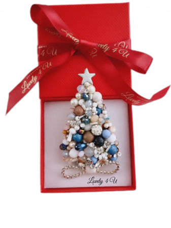 BROSA BRAD , ACCESORII LOVELY 4 U, BIJUTERII LOVELY 4 U, BIJUTERII ACCESORII POM DE CRĂCIUN, BROSE ELEGANTE, CADOU CRACIUN, BIJUTERII CRACIUN, BIJUTERII, BROSE, CADOU DE LUX, ACCESORII DE LUX, IDEI CADOU [3]