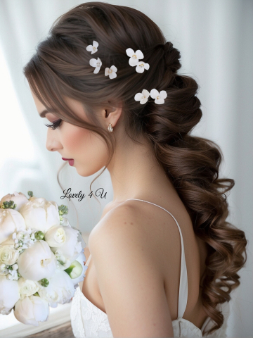 ACCESORII LOVELY 4 U, AGRAFE PAR MIREASA, AGRAFE CU FLORI MIREASA, PIN COC MIREASA, AGRAFE MIREASA, ACCESORII CU FLORI MIREASĂ, SET AGRAFE MIREASA, ACCESORII DE PĂR MIREASĂ, BIJUTERII MIREASA, Bijuterii cu flori [4]