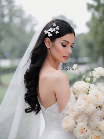 AGRAFE - PINI - ACCESORII LOVELY 4 U, AGRAFE PAR MIREASA, AGRAFE CU FLORI MIREASA, PIN COC MIREASA, AGRAFE MIREASA, ACCESORII CU FLORI MIREASĂ, SET AGRAFE MIREASA, ACCESORII DE PĂR MIREASĂ, BIJUTERII MIREASA, Bijuterii cu flori