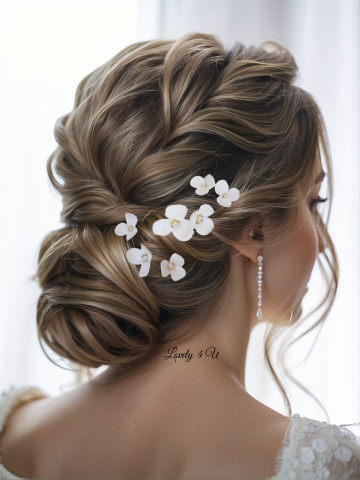 ACCESORII LOVELY 4 U, AGRAFE PAR MIREASA, AGRAFE CU FLORI MIREASA, PIN COC MIREASA, AGRAFE MIREASA, ACCESORII CU FLORI MIREASĂ, SET AGRAFE MIREASA, ACCESORII DE PĂR MIREASĂ, BIJUTERII MIREASA, Bijuterii cu flori [2]