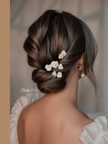 AGRAFE - PINI - ACCESORII LOVELY 4 U, AGRAFE PAR MIREASA, AGRAFE CU FLORI MIREASA, PIN COC MIREASA, AGRAFE MIREASA, ACCESORII CU FLORI MIREASĂ, SET AGRAFE MIREASA, ACCESORII DE PĂR MIREASĂ, BIJUTERII MIREASA, Bijuterii cu flori