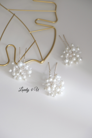 NORYS -Set Agrafe elegante  cu perle si cristale [2]