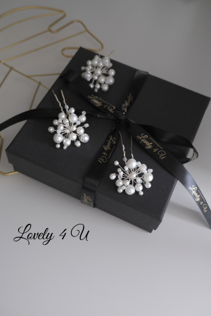 NORYS -Set Agrafe elegante  cu perle si cristale [5]