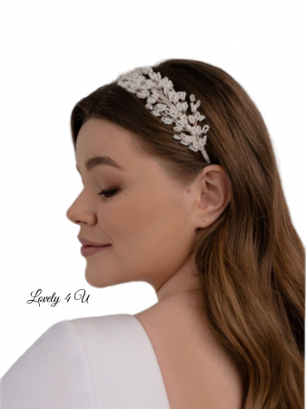 accesorii de lux mireasa,  coronita cu perle, coronita de lux, coronita lata mireasa, coronita mireasa handmade, coronita floarea miresei, diadema mireasa, nunta, nunta 2024, tiara, TIARA MIREASA, Coroniță minimalista, tiara mireasa, coroniță mireasa perle albe, diadema mireasa, coroană mireasa, accesorii cu perle mireasă, bentiță mireasa, accesorii Lovely 4 U, bijuterii par mireasă, diadema par mireasa, accesorii de par pentru mirese [7]