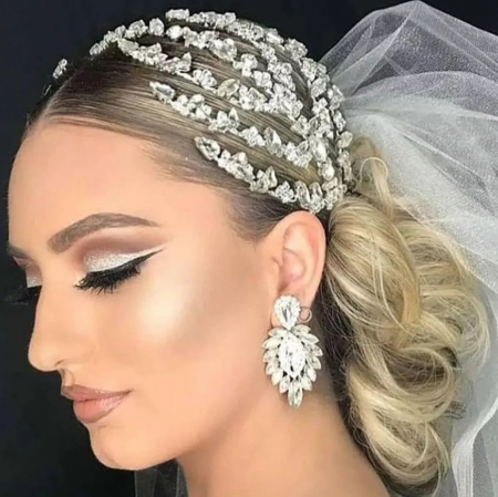 Coroniță dubla mireasă, coronita cu Swarovski, coronita mireasă, tiară mireasa, diadema mireasa, coronita cu Swarovski, coronita de lux mireasă, Diadema de lux mireasă, accesorii Lovely 4 U, TIA [22]