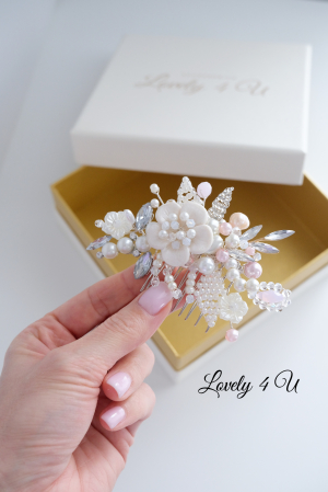 RENATA  Pieptan floral cu perle Swarovski - Colecția de lux [6]