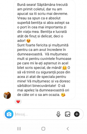 Coronita mireasă cu flori ivory REYA - CORONITA handmade bază placată cu argint, perle, cristale , și mesaj motivațional YOU ARE BEAUTIFUL - realizată manual in Romania [11]