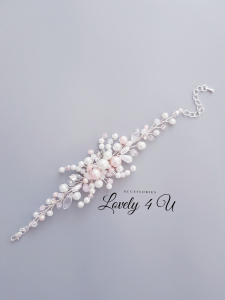 DIADEMA MIREASA cu perle roz, perle roz, accesorii personalizate, accesorii lucrate manual, accesorii romania, accesorii handemade, accesorii mireasa personalizate, accesorii pe stoc mireasa, agrafa , diadema cu perle, tiara cu perle, coronita cu perle, pieptan cu perle, [14]