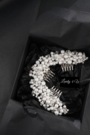 SABRINA - Diadema cu perle si cristale - Accesoriu de lux [10]