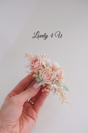 SALLY - Accesoriu de păr cu flori realizate manual [3]