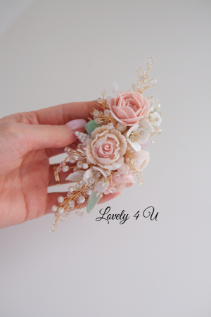 SALLY - Accesoriu de păr cu flori realizate manual [6]