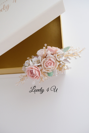 SALLY - Accesoriu de păr cu flori realizate manual [7]
