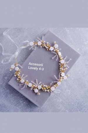 BENTITA MIREASA, DIADEMA FLEXIBILA MIREASA, ACCESORII PAR MIREASA, BENTITA  CU PERLE MIREASA, ACCESORII DE PAR MIREASA, CORONITA MIREASA, CORONITA FLEXIBILA MIREASA, BENTITE MIRESE, ACCESORII NUNTA [4]